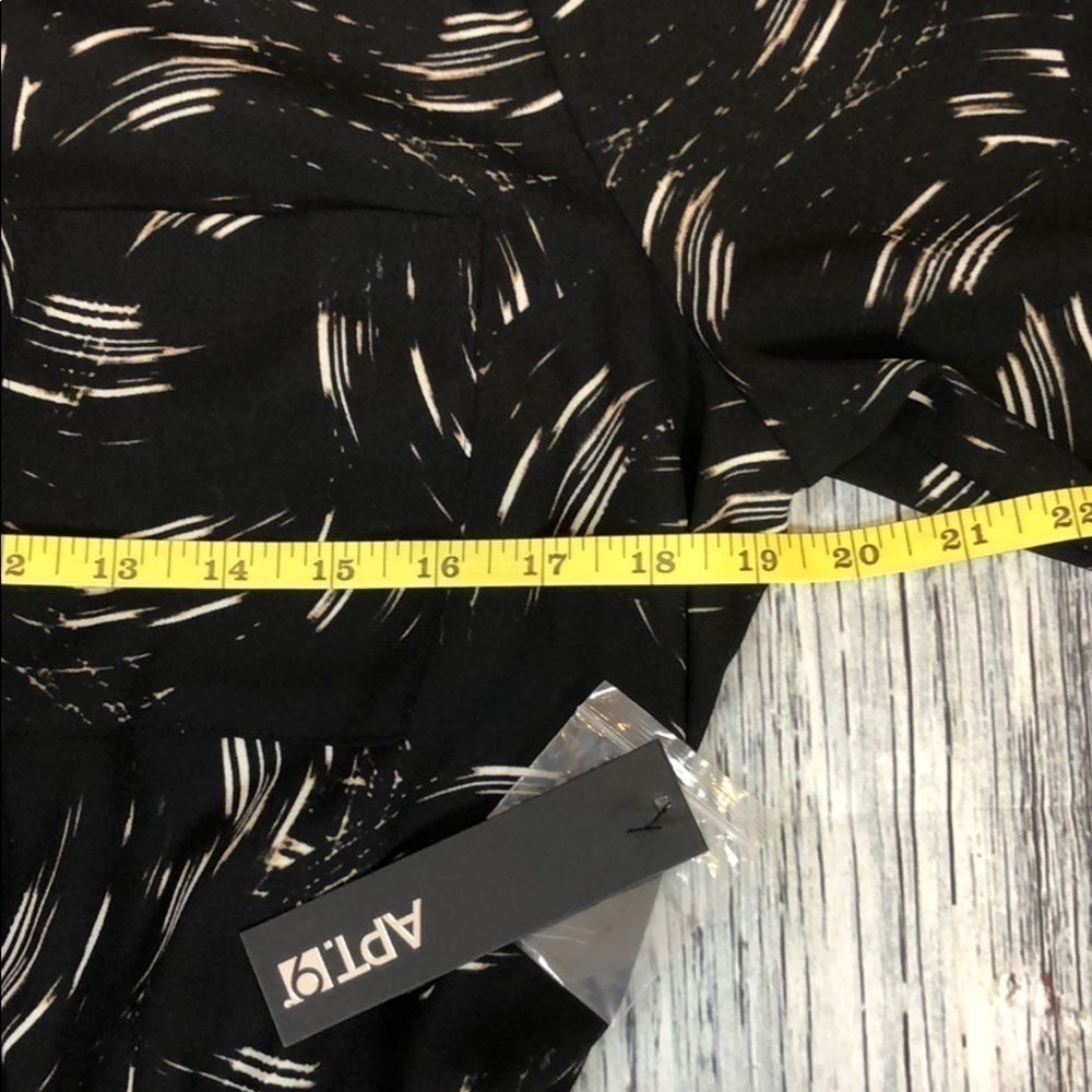 Apt 9 Dress Long Sleeves Black White Print Sz 12 - Picture 10 of 12